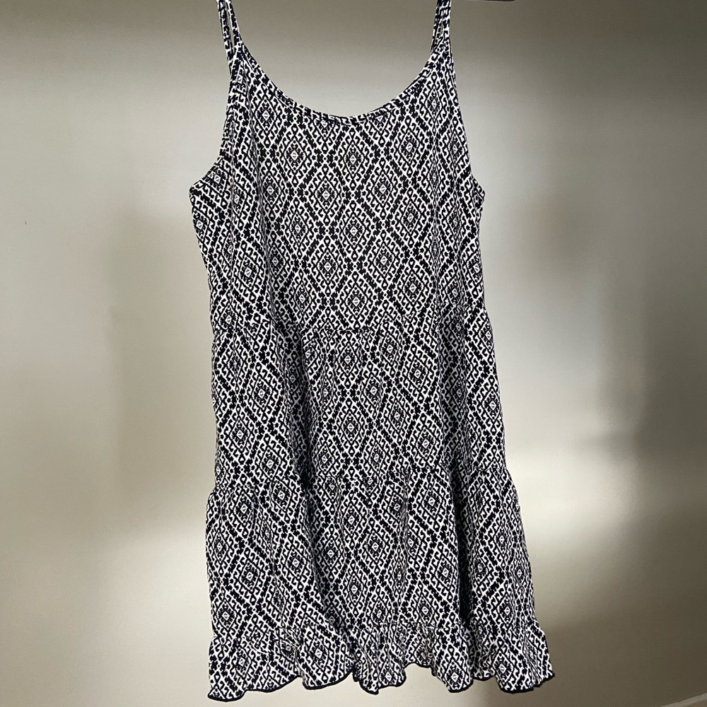 Backless Black and White Sundress